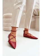 Dámské baleríny se a pásky bordové model 21670189 - Boto Dámské baleríny se a pásky bordové model 21670189 - Boto