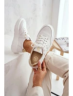 Kožené dámské tenisky na platformě Vinceza 39976 bílé Kožené dámské tenisky na platformě Vinceza 39976 bílé