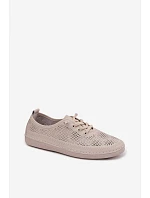 Dámske kožené poltopánky Acorn LR61-7083 Beige