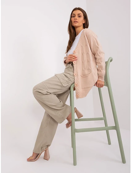 Sweter AT SW model 18884814 beżowy - FPrice Sweter AT SW model 18884814 beżowy - FPrice