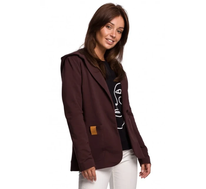 Blejzr s kapucí z úpletu černý model 15105755 - BeWear Blejzr s kapucí z úpletu černý model 15105755 - BeWear