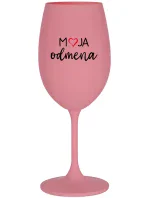 MOJA ODMENA - ružový pohár na víno 350 ml