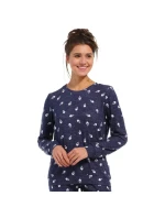 Dámske pyžamo 21232-438-2 tm. modré so vzorom - Rebelle