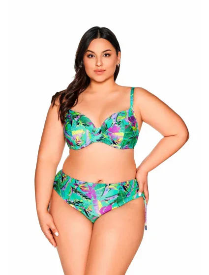 Ava SK 210 Žiarivo zelená maxi plavková podprsenka s plnými košíčkami