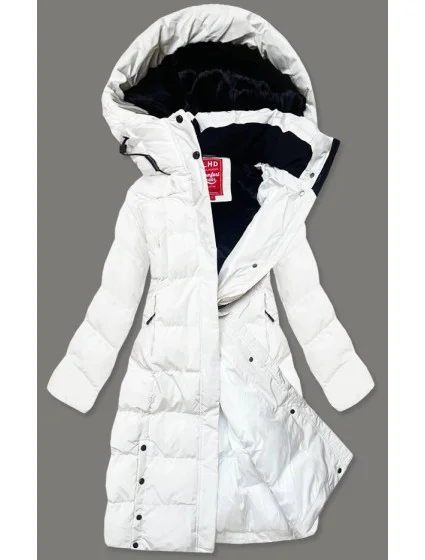 DŁUGA ZIMOWA KURTKA DAMSKA NA BIAŁA model 21245075 - LHD