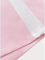 Dámske voľné nohavice v púdrovo ružovej farbe s lampášmi (764ART)