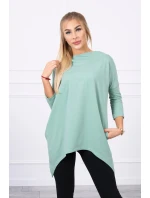 Mikina s potiskem kola tmavě mátová Mikina s potiskem kola tmavě mátová