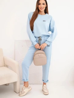 Dámska súprava z viskózy s mikinou a nohavicami modrá