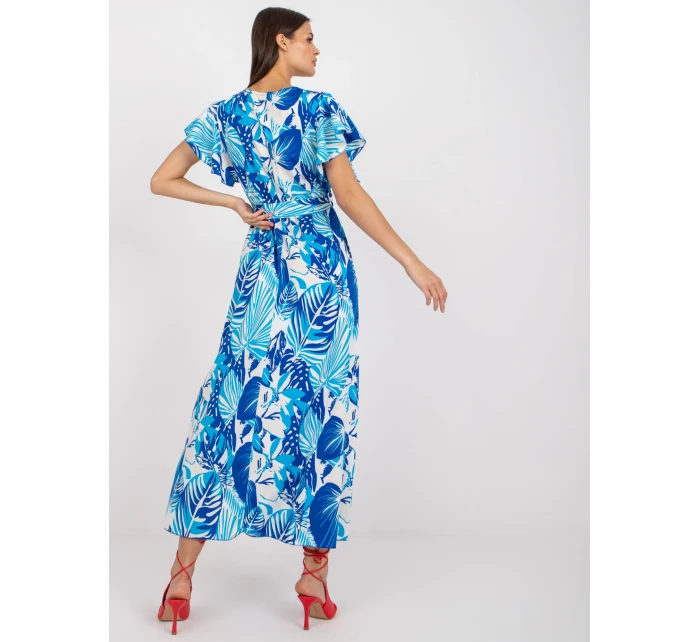 Sukienka DHJ SK biało niebieski model 21110861 - FPrice Sukienka DHJ SK biało niebieski model 21110861 - FPrice