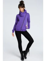 model 18001783 Mikina s kapucí na zip fialová - BeWear