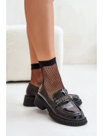 Dámske lakované mokasíny s D&A Black Dámske lakované mokasíny s D&A Black