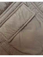 Béžová páperová dámska vesta (B8153-12)