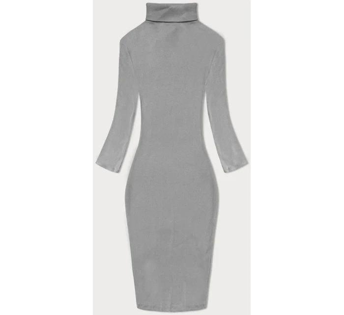 Šedé rebrované šaty s rolákom Rue Paris (5133) Šedé rebrované šaty s rolákom Rue Paris (5133)