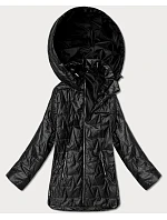 kurtka z kapturem plus size Goodlookin czarna model 22015631 - S'WEST kurtka z kapturem plus size Goodlookin czarna model 22015631 - S'WEST