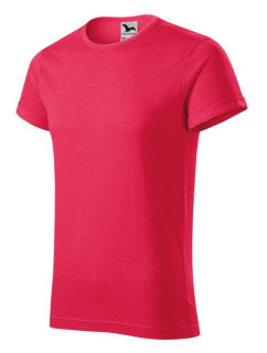 Pánske červené melanžové tričko Malfini Fusion M MLI-163M7