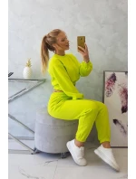 Zateplená souprava s krátkou mikinou pistácie Zateplená souprava s krátkou mikinou pistácie