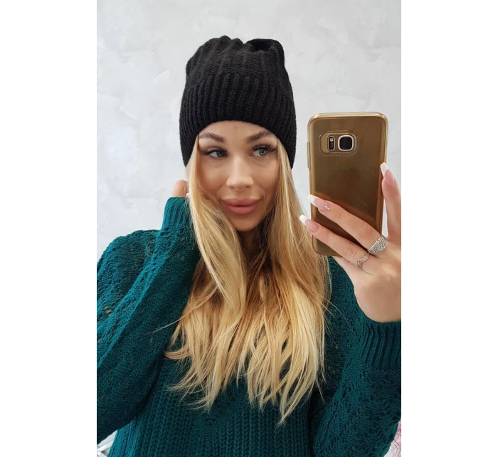 Fleecová čiapka Anna K238 čierna