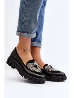 Lakované dámské mokasíny model 21647064 černé - Laura Messi