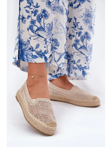 Dámské espadrilky na platformě Béžové model 21691933 - VINCEZA