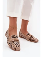 Mokasyny Loafersy Damskie Z Ozdobnym Elementem Panterka Beżowe Evelora Mokasyny Loafersy Damskie Z Ozdobnym Elementem Panterka Beżowe Evelora