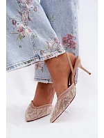 Ozdobené sandály s na Béžové model 22111300 - Boto