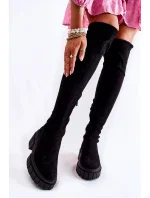 Dámske vysoké čižmy UK105P Čierna - Seastar