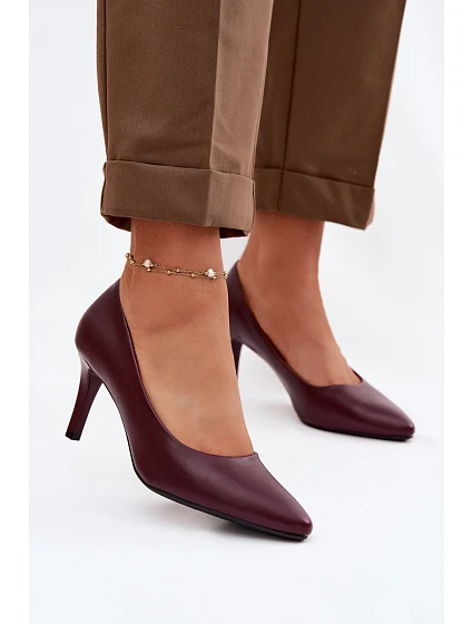 Červené eko kožené lodičky Sergio Leone Červené eko kožené lodičky Sergio Leone