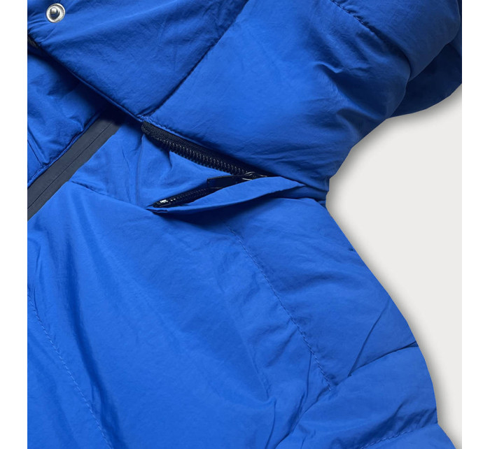 Prešívaná bunda v nevädzovej farbe s opaskom pre prechodné obdobie (23060-3)