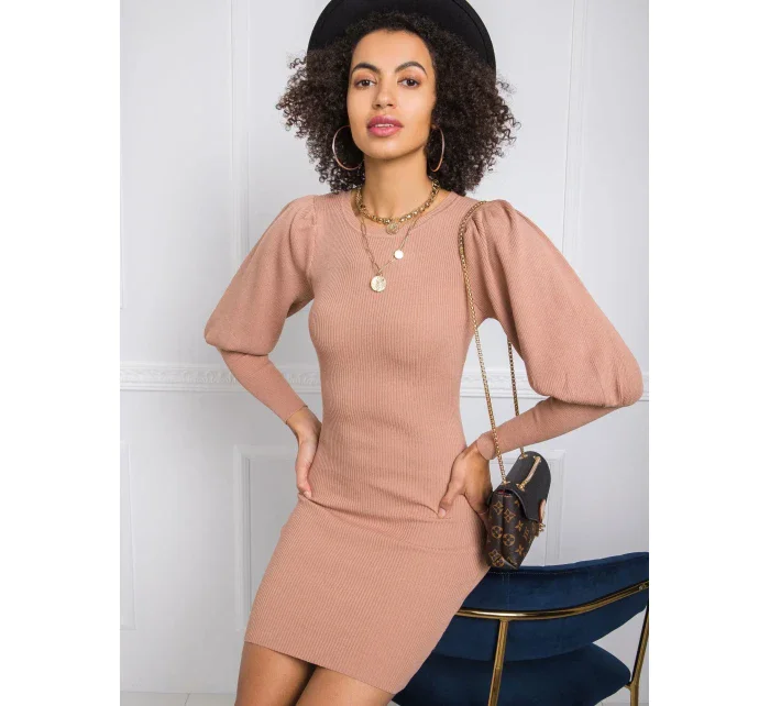 Šaty EM SK model 16327173 světle hnědá - FPrice