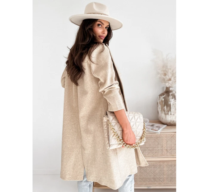 Dámský kabát světle béžový Dstreet model 21971186 - FashionStreet
