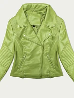 Bunda J Style s asymetrickým zipsom pistáciová (11Z8130)