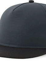 Atlantis Headwear Bank Five-S 5-panelová čiapka s výložkou 33.0232 tmavomodrá/čierna
