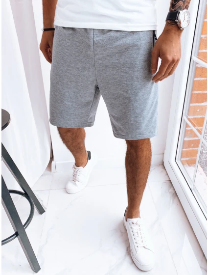 Pánské světle šedé teplákové kraťasy Dstreet model 21968933 - FashionStreet