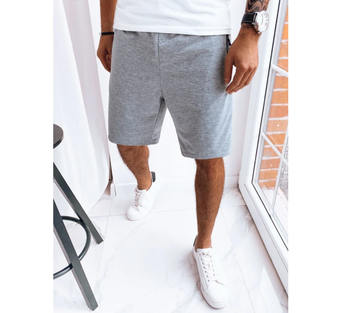 Pánské světle šedé teplákové kraťasy Dstreet model 21968933 - FashionStreet