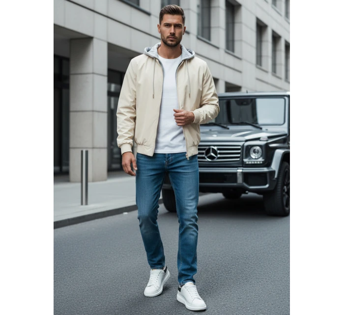 Pánská bunda bomber s kapucí bílá model 21986360 - Dstreet