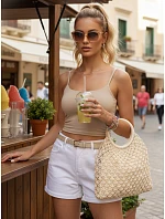 Spodenki damskie jeansowe białe model 22144308 - FashionStreet