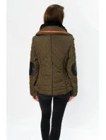 Dámska krátka zimná prešívaná hnedá bunda (wz105)
