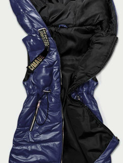 Tmavě modrá lesklá vesta s kapucí model 16740700 - S'WEST