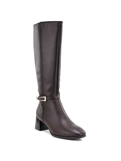 Skórzane damskie na brązowe Sergio model 22553956 - LEONE