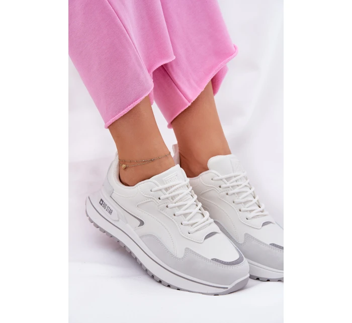 Sneakersy Damskie Big Star RR274A213 HI-POLY SYSTEM Białe Sneakersy Damskie Big Star RR274A213 HI-POLY SYSTEM Białe