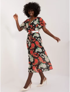 DHJ SK 17258 Šaty.01 čierna a červená