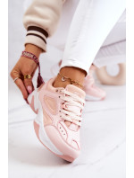 Dámska športová obuv s ružovými šnúrkami Hassie