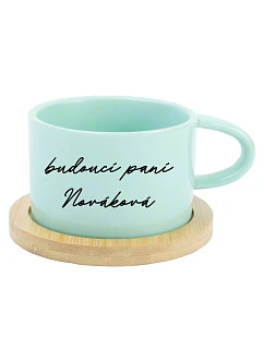 Personalizovaný keramický hrnček „MAKRONKA“ – budúca pani