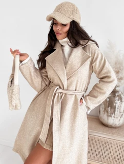 NANCY dámsky svetlý béžový kabát FashionStreet TY3884