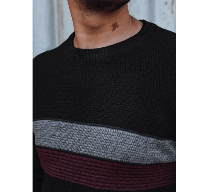 Pánský černý svetr Dstreet model 21979368 - FashionStreet Pánský černý svetr Dstreet model 21979368 - FashionStreet