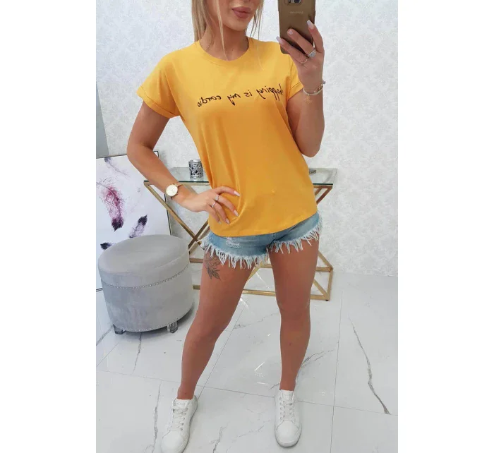 Blúzka Nakupovanie je moja kardio oranžová neónová