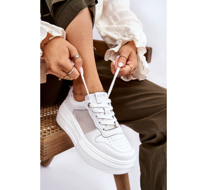 Dámské klasické sportovní boty model 21611259 Bíle - Goe