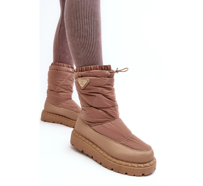 Dámské sněhule na tlusté tmavě béžové model 21641597 - Boto Dámské sněhule na tlusté tmavě béžové model 21641597 - Boto