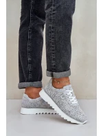 Semišové Vzorované Sportovní Boty Na Platformě S D&A Stříbrné model 21686203 - S.Barski