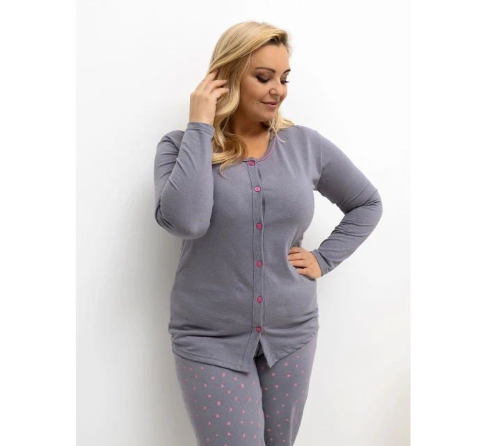 Pyžamo DU PI FP 505.05P tmavosivé Pyžamo DU PI FP 505.05P tmavosivé